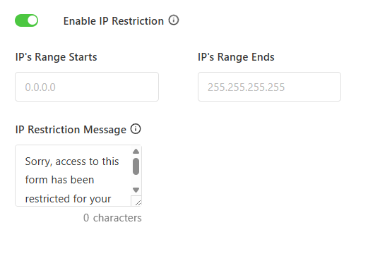 Configure IP address restrictions