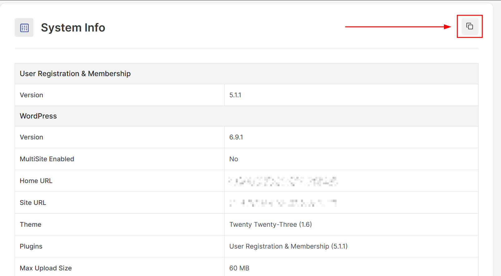 Copying User Registration and Membership System Info